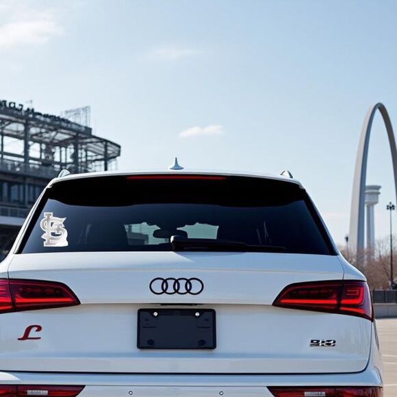 NEW St. Louis Cardinals WinCraft 6" x 6" Perfect Cut Chrome Decal - Picture 3 of 4